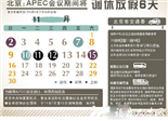 北京:APEC會(huì)議期間將調(diào)休放假6天